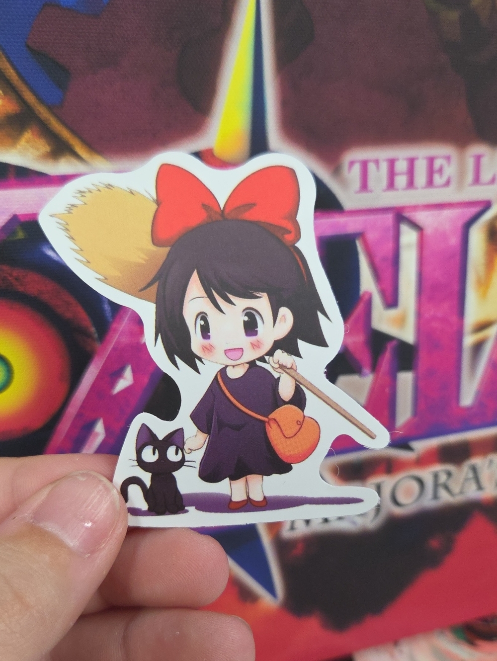 Kiki Anime Sticker — Black Dress with Red Bow
